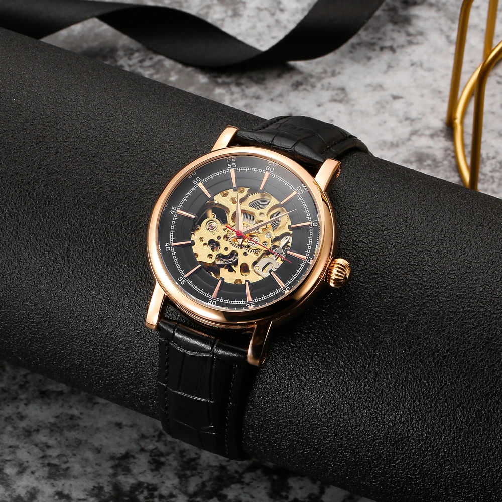 Watch Men Drop Ship Automatic Hollow Skeleton Dial Dropship Mechanical Movement Self-Wind Wristwatch Mechanische Uhren | Наручные часы