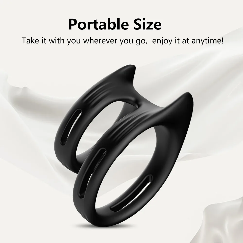 Двойное мужское кольцо для пениса задержки эякуляции пары аксессуары секс-игры