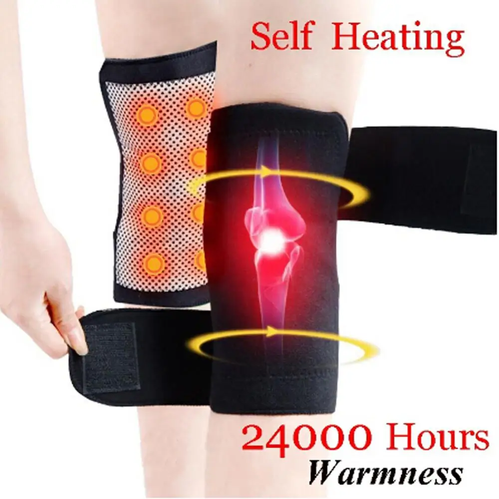 

1 Pair Knee Pads Men Women Knee Support Breathable elastic hook Joint Compression Self-Heating Fitness Sports protective gear