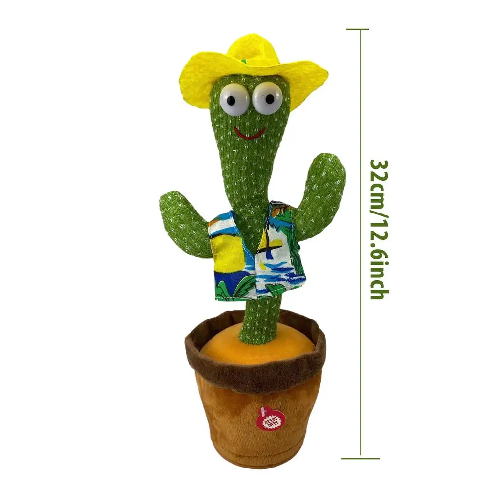 

Funny Cactus Singing And Dancing Cactus Guitar Christmas Hawaiian Twisting Cactu Children's Electric Plush Early Education Toys