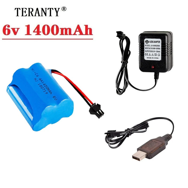 Обновленный никель кадмиевый аккумулятор и зарядное устройство 6 в 1400 мАч для