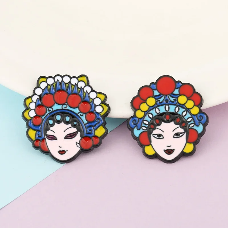 Новые булавки в китайском стиле четырехконечный нож Пекинской оперы Ma Dan брошь с