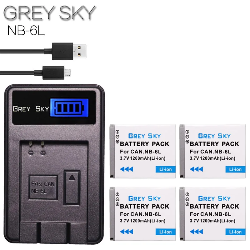 NB-6L NB-6LH NB 6L 6LH NB6L Battery + LCD usb Charger for Canon IXUS 85 95 IS SX275 SX280 SX510 PowerShot D10 S90 SD1200 200 | Электроника