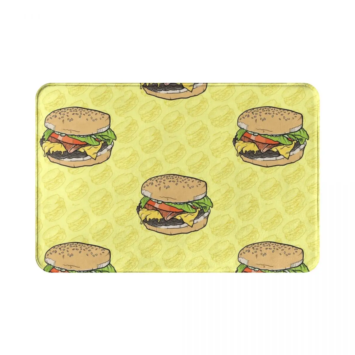 

Hamburger Polyester Doormat Rug carpet Mat Footpad Anti-slip Water oil proof Entrance Kitchen Bedroom balcony toilet Living Room