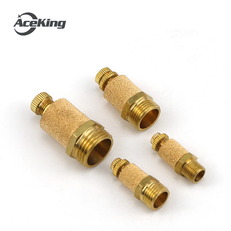 Пневматический латунный Регулируемый глушитель выхлопной клапан 1/8 дюйма/1/4