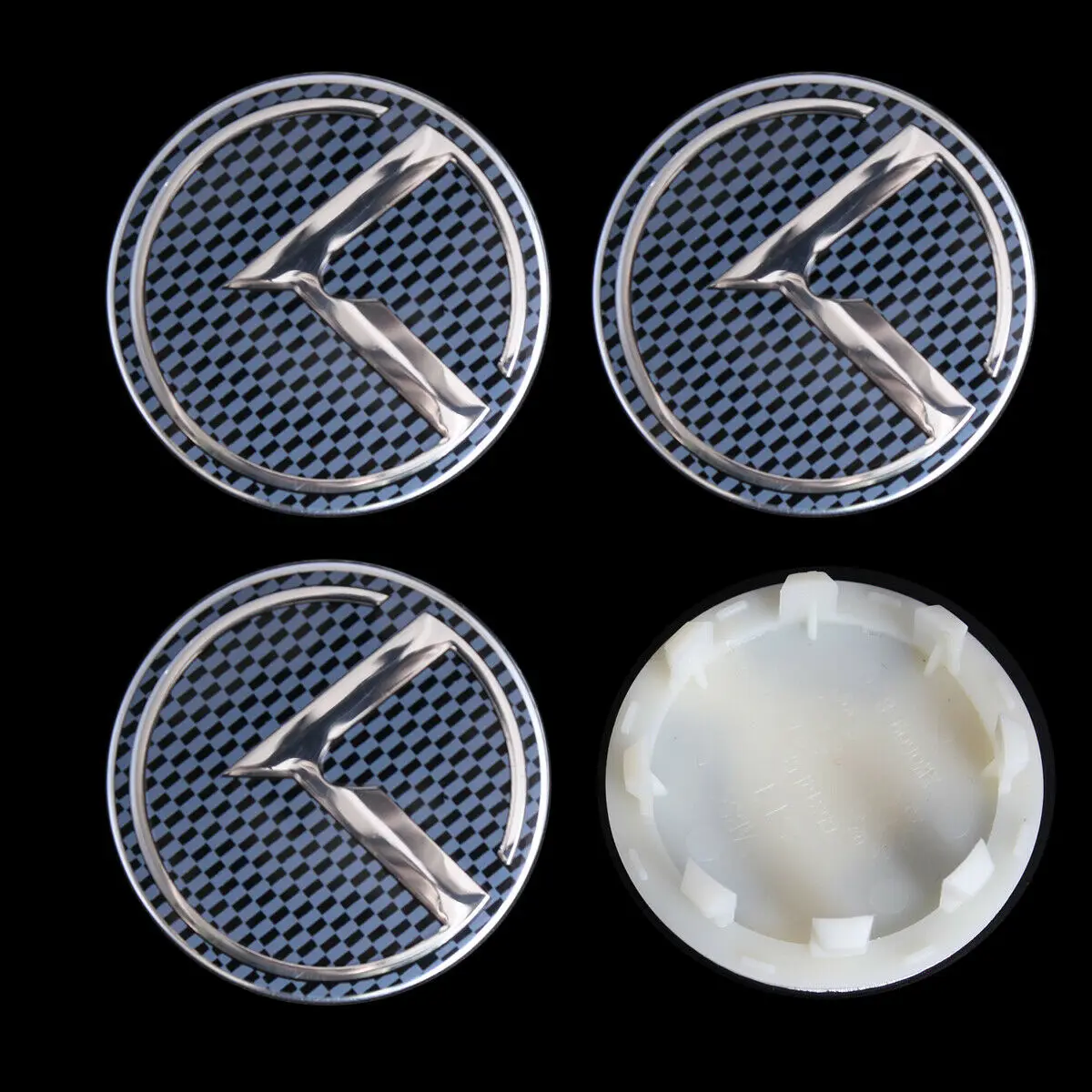 

4x 60mm Blue K Logo Car Wheel Hub Center Cap Covers Tire Rim For KIA Optima Rio