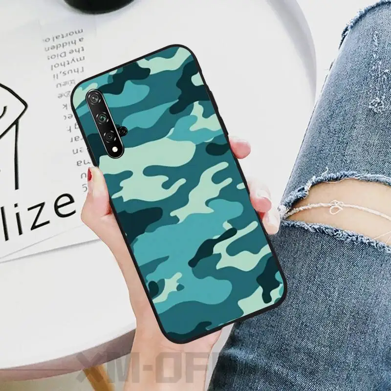 Чехол для телефона Honor 20 20lite черный мягкий чехол с камуфляжным узором видо20 7C 8C 7A 8A
