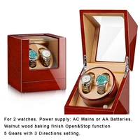 walnut wood baking finish inner brown watch winder carbon fiber watches box case organizer watches accessories