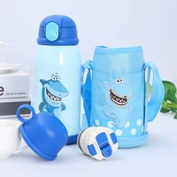 500ml kids cartoon drinking bottles double layers 316 stainless steel water thermos children insulated cups portable home