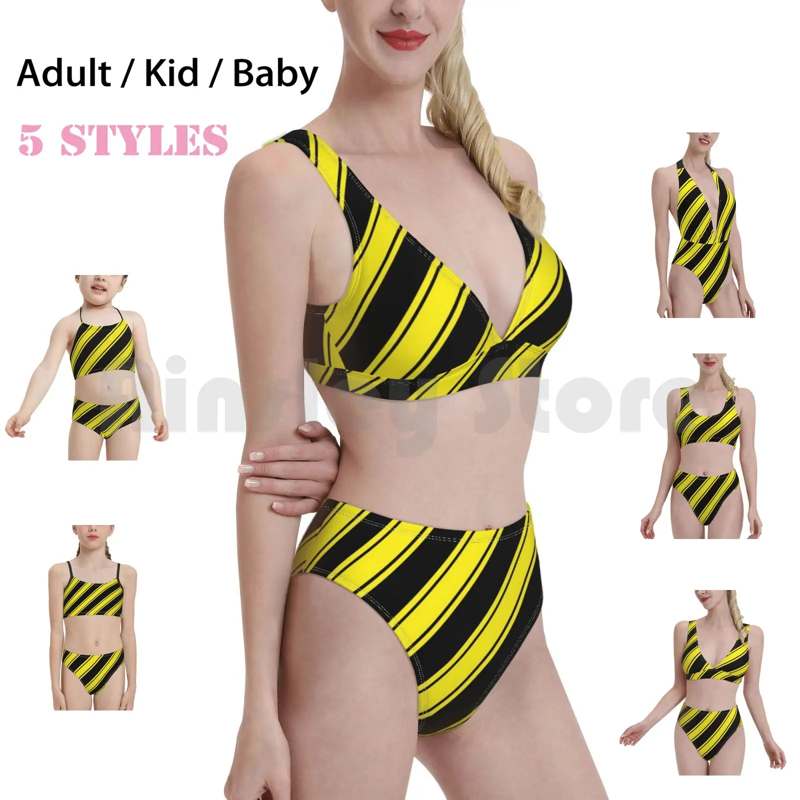 

House Traits. Magician Lover Gift. Wizard Gift Swimsuit Bikini Padded High Waist House Traits House Colors For Boy