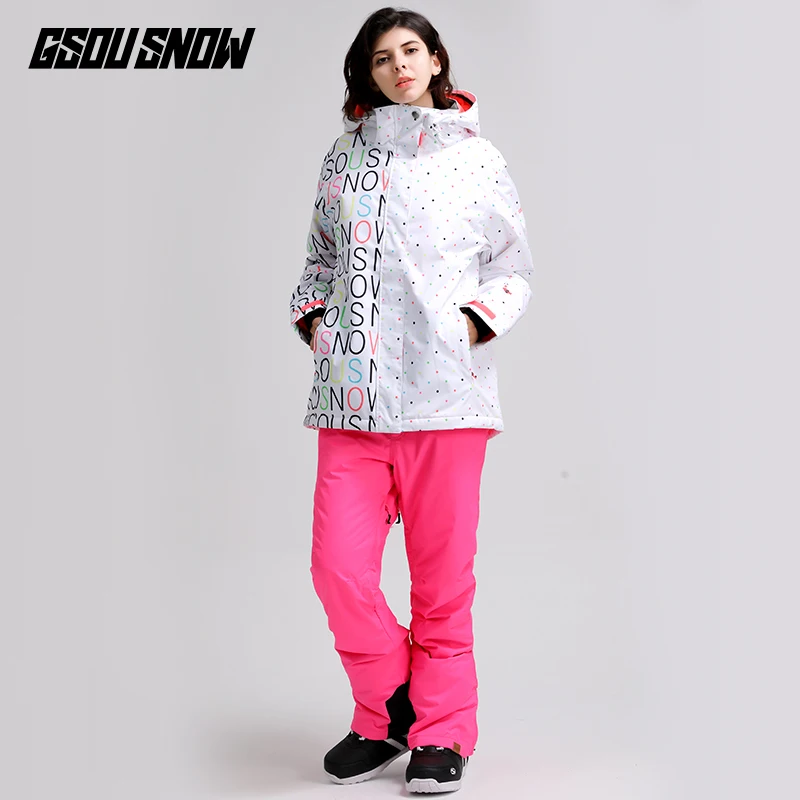 GS зимний лыжный костюм для женщин зимние штаны женские лыжные костюмы куртка