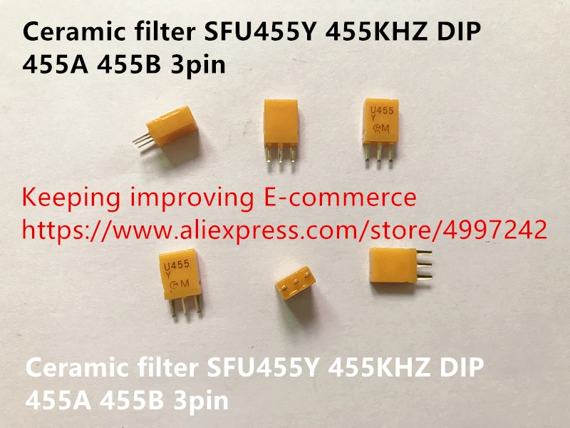 Японский импортный керамический фильтр SFU455Y 455 кГц DIP 3pin 455A 455B(индуктор