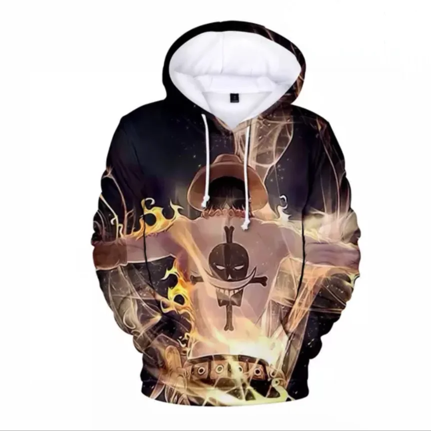 

New Fashion 3D One Piece Anime Hoodies Men Women Hooded Monkey D.Luffy Long Sleeve 3D Print One Piece Hoodies Mens Pullovers