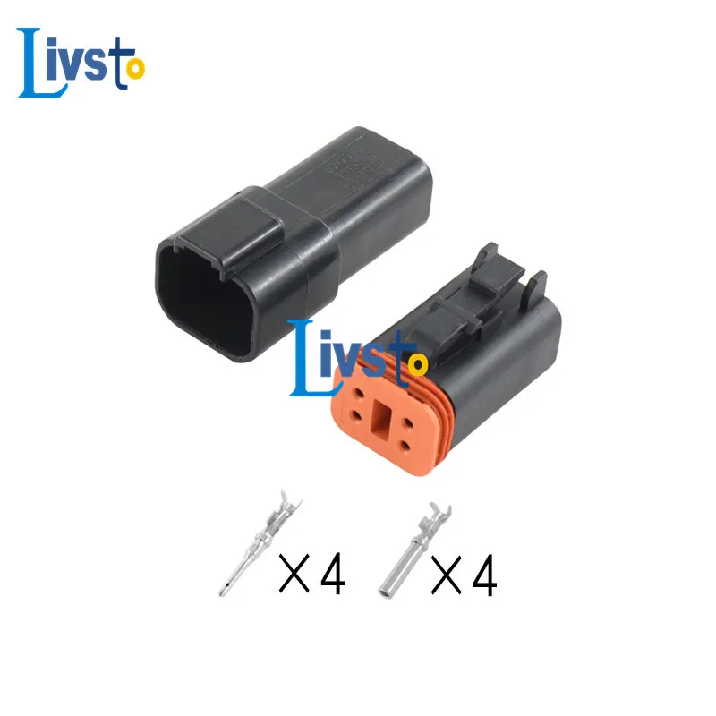 Deutsch Auto DT 4 Pin Way черный Электрический проводной разъем улучшенное уплотнение