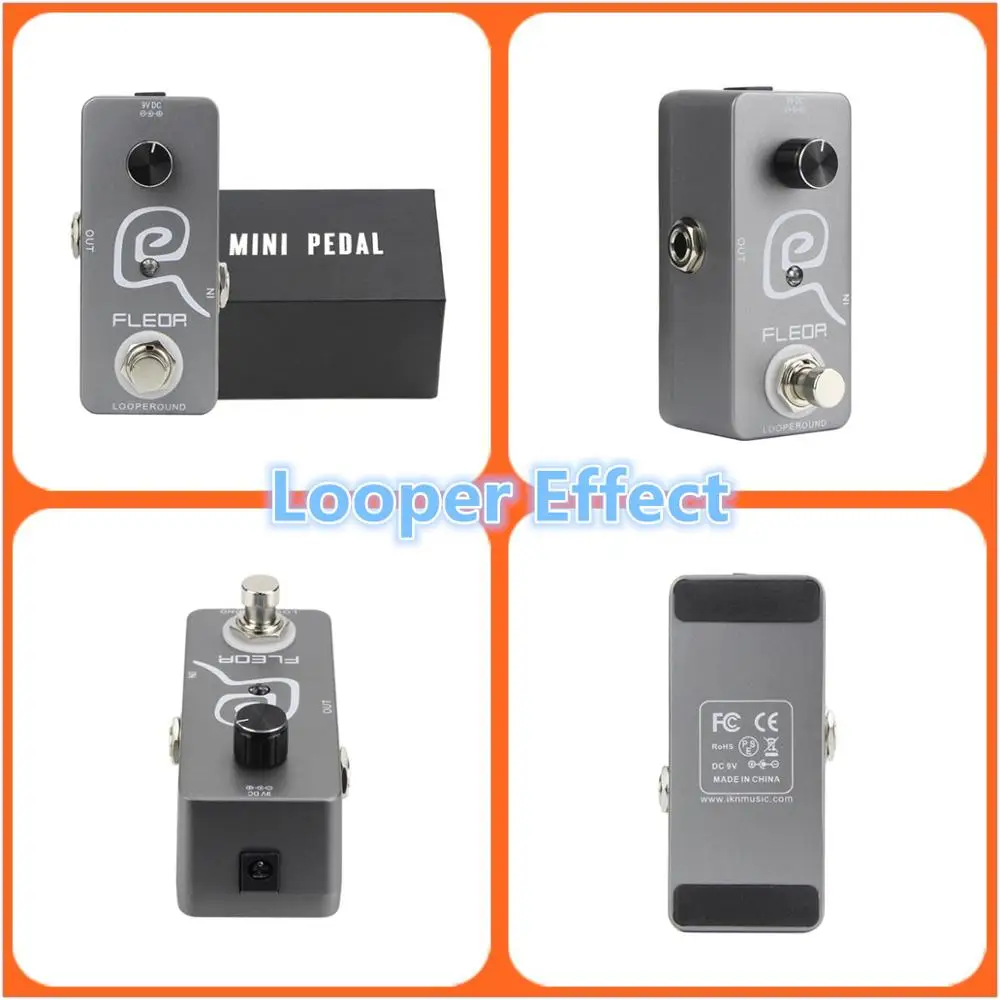 FLEOR мини-гитарный эффект педали искажения/овердрайв/хор/фузз/Задержка/петлер/Boost