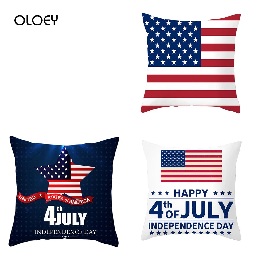 

American Flag Peach Skin Cushion Cover Home Bedroom Hotel Car Seat Decoration Cushion Cover Wedding Personality Gift 45x45cm ..
