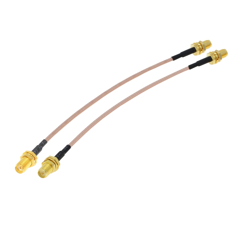 

2pcs SMA Female to RP SMA Female WiFi Router Antenna Extension Cable RG316 RF Coaxial Cable Custom Coax Pigtail Jumper Cable