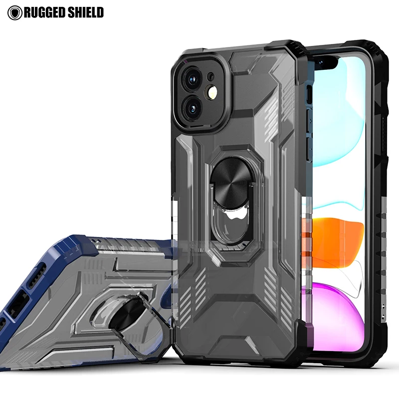 

Kickstand Business Solid Protective Case for Iphone 13 12 11 Pro Max Funda 13 Mini Back Cover