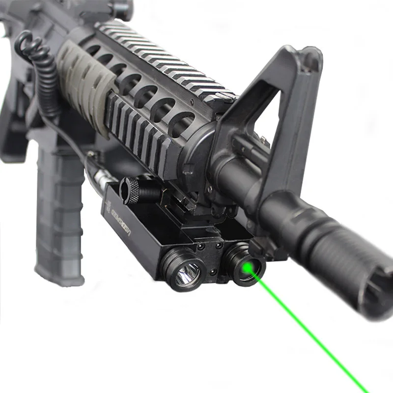 

Винтовка лазерный зеленый красный прицел оружие светодиодный фонарик комбинированный M4 Lamper страйкбол 7,62 5,56 Пикатинни Лазерный фонарь