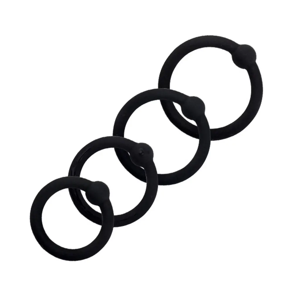 4 шт./компл. силиконовая головка для пениса кольцо полового члена с бусинами