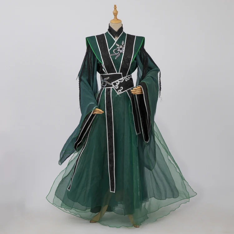 

RSF Light Mint Green Immortal Scholar Prince Cosplay Costume Qi Rong Exhibition Photography Classical Dance Stage Hanfu Male