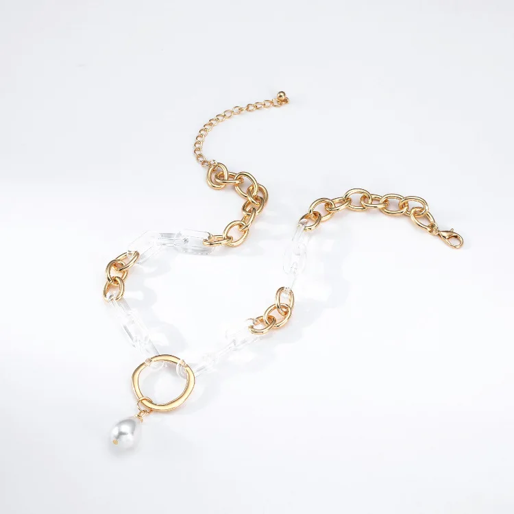 

Aesthetic Pearl Choker Necklaces For Women Goth Charm Chain Punk Toggle Clasp Pearl Pendant Necklace Jewelry Mother's Day Gifts