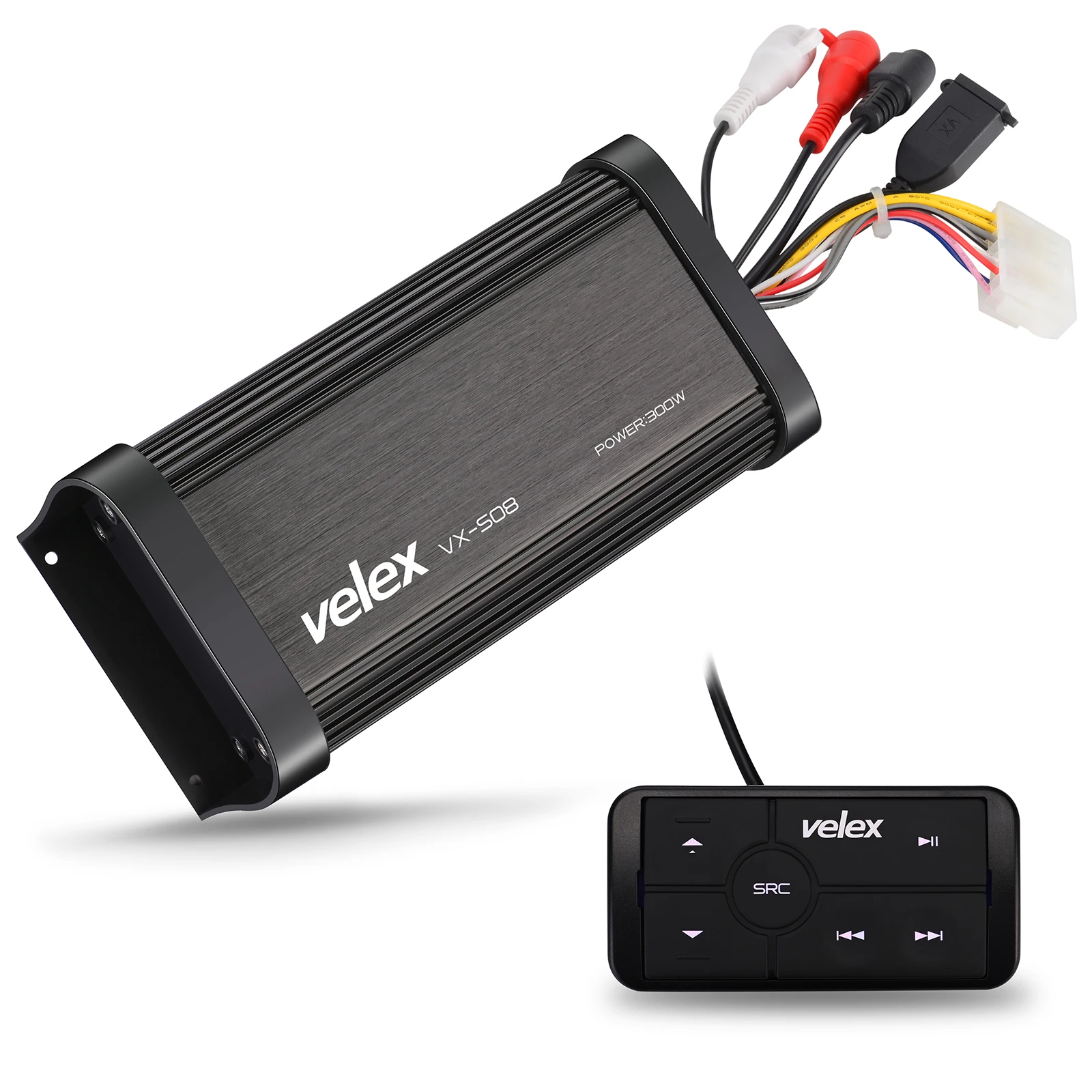 Морской усилитель Bluetooth класса D 150 × 2 канала Peak @ 40hm динамик с проводным пультом