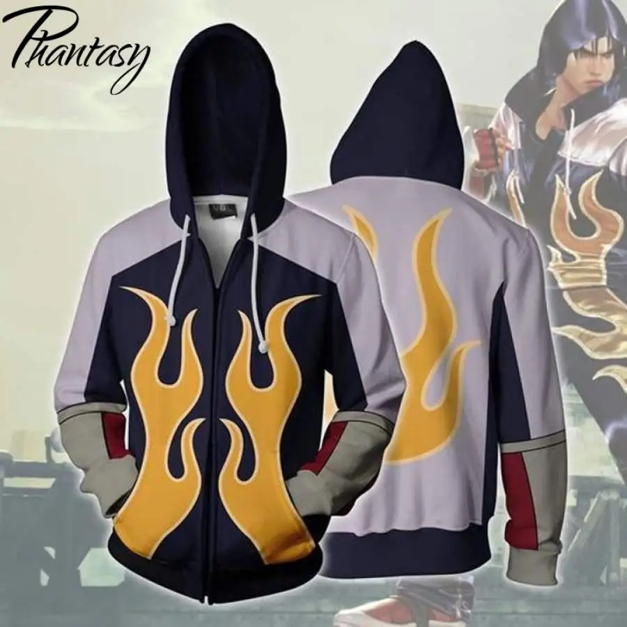 

Phantasy Men Cosplay Anime Hoodies 3D Printed Sweatshirt Jacket Zipper Hooded Cardigan Outwear Male Casual Clothing Oversize