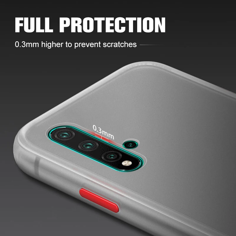 matte transparent skin phone case for huawei nova 5t honor 20 s 20s honor20 lite silicone anti sweat cover on nova 5 t nova5 t free global shipping