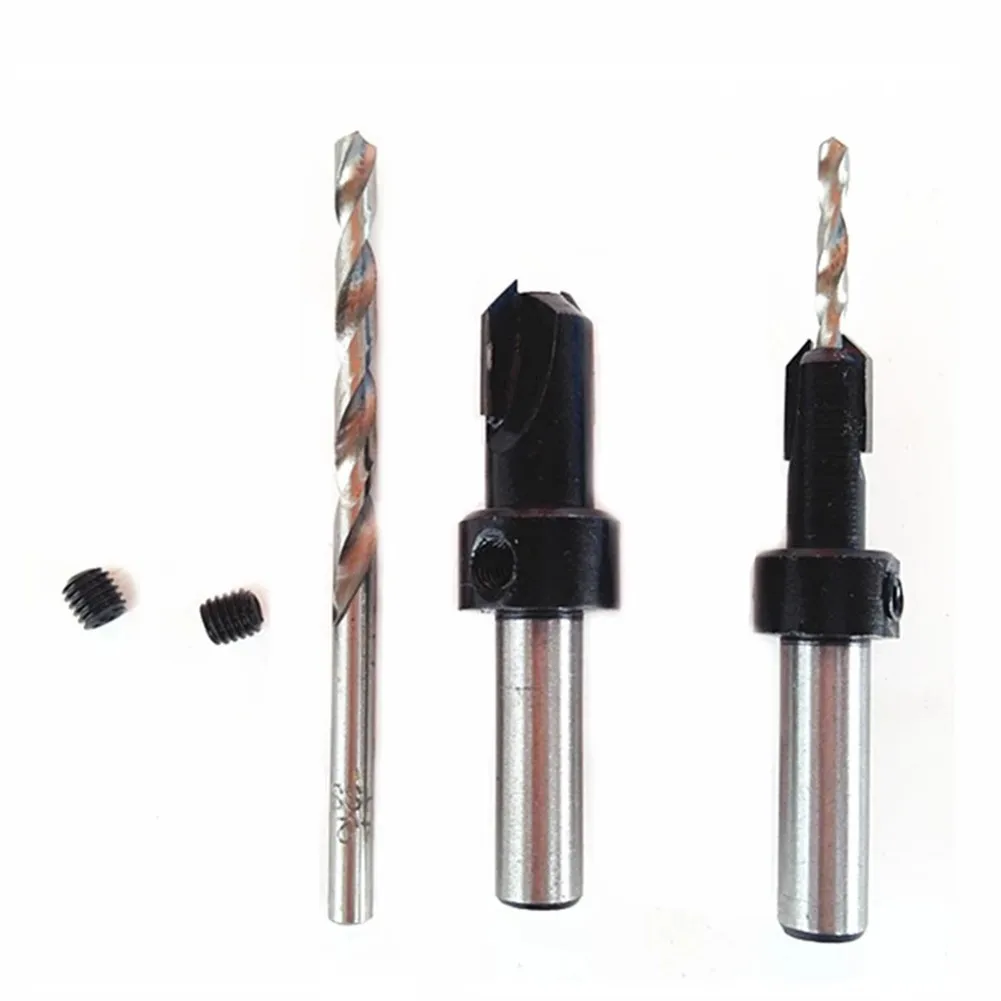 

8mm Shank Countersink Drill Bit Bore Countersink Drill Drill Hard Alloy Round Shank Self-Tapping Tool Woodworking Brand New