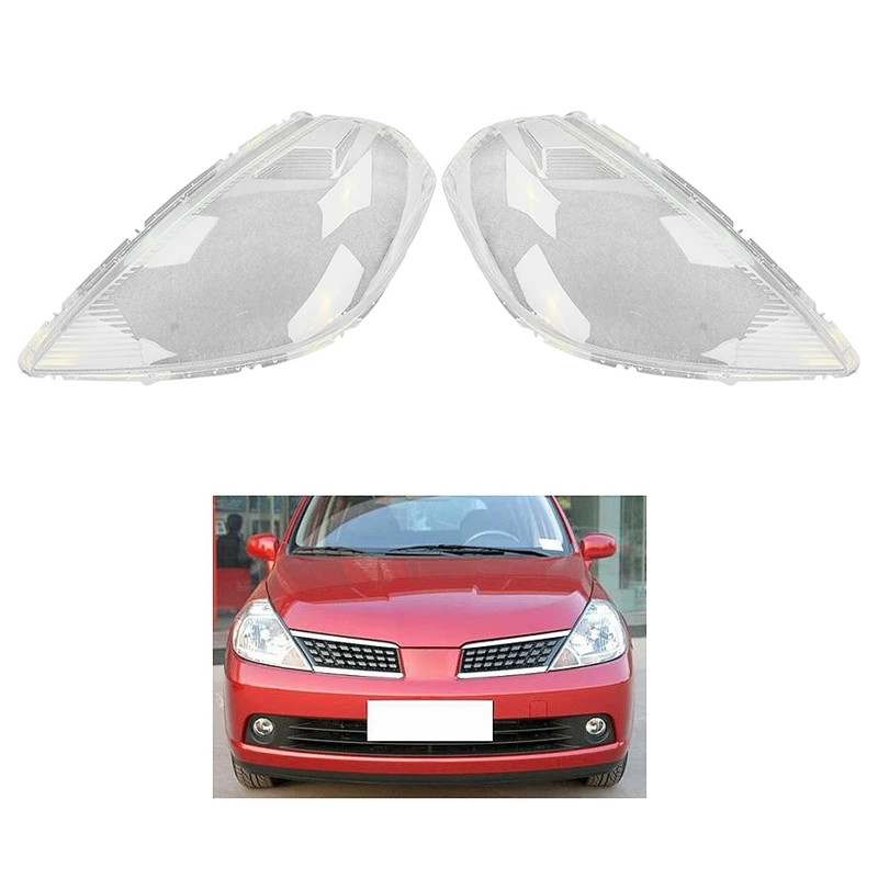 

for Nissan TIIDA 2005-2007 Headlight Shell Lamp Shade Transparent Lens Cover Headlight Cover