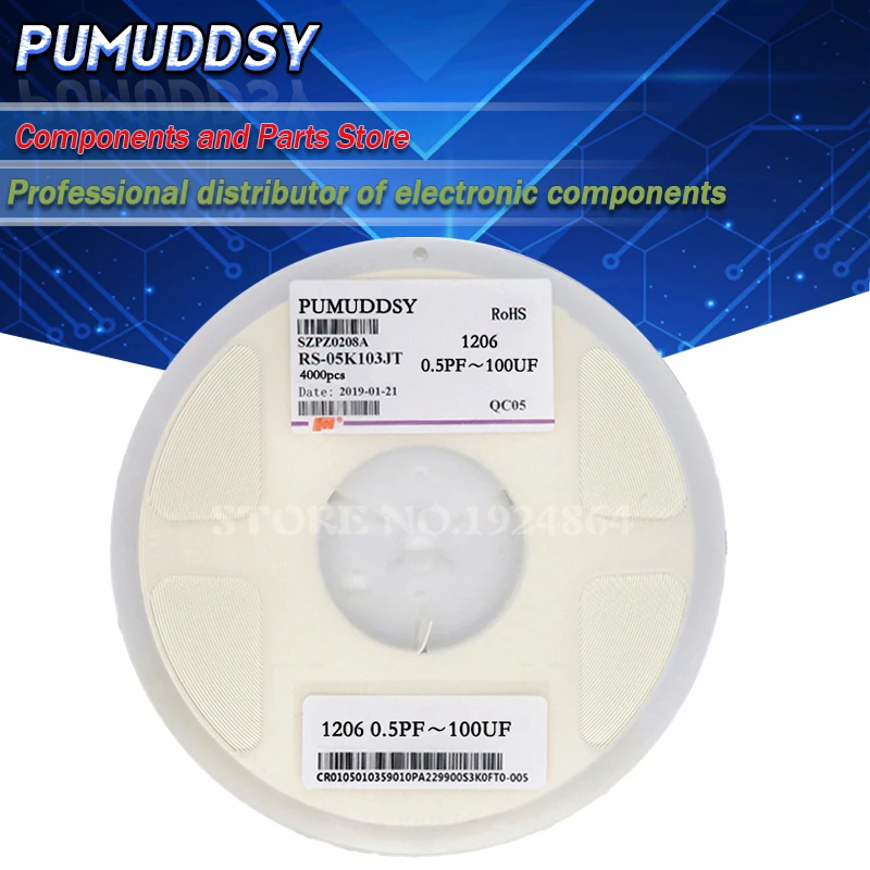 4000 шт 1206 smd конденсатор керамический 22pf 22pf 1nf 10nf 100nf конденсаторы наборы 0.5pF-100 мкФ 1 катушки