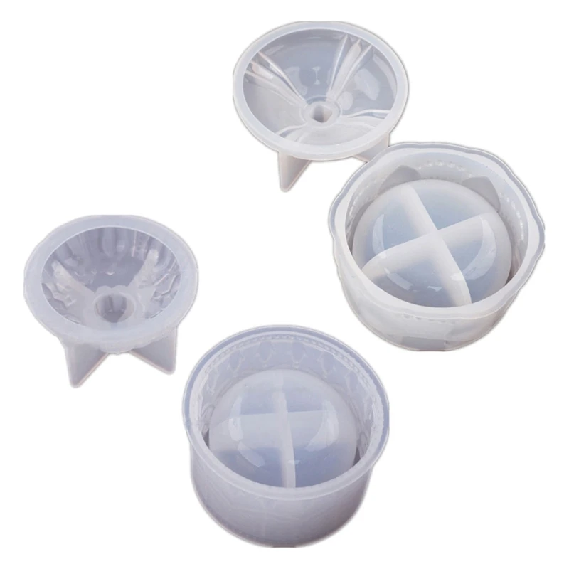 

2 Styles Box Resin Mold with Lids DIY Trinket Storage Jewelry Jar Silicone Mold M7DD