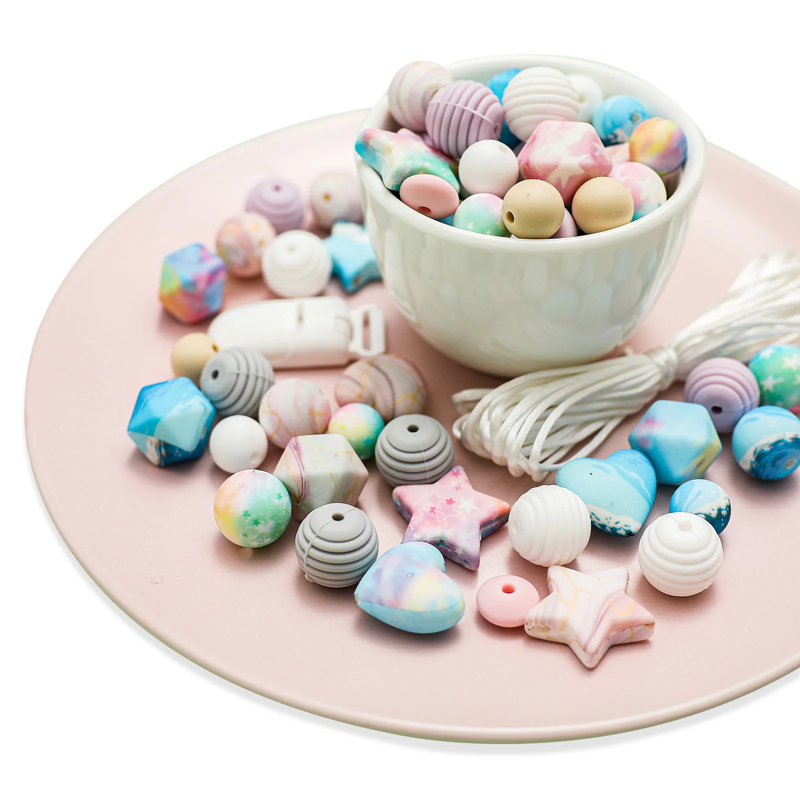 

10 шт., силиконовые бусины для соски-пустышки, 14/17 мм