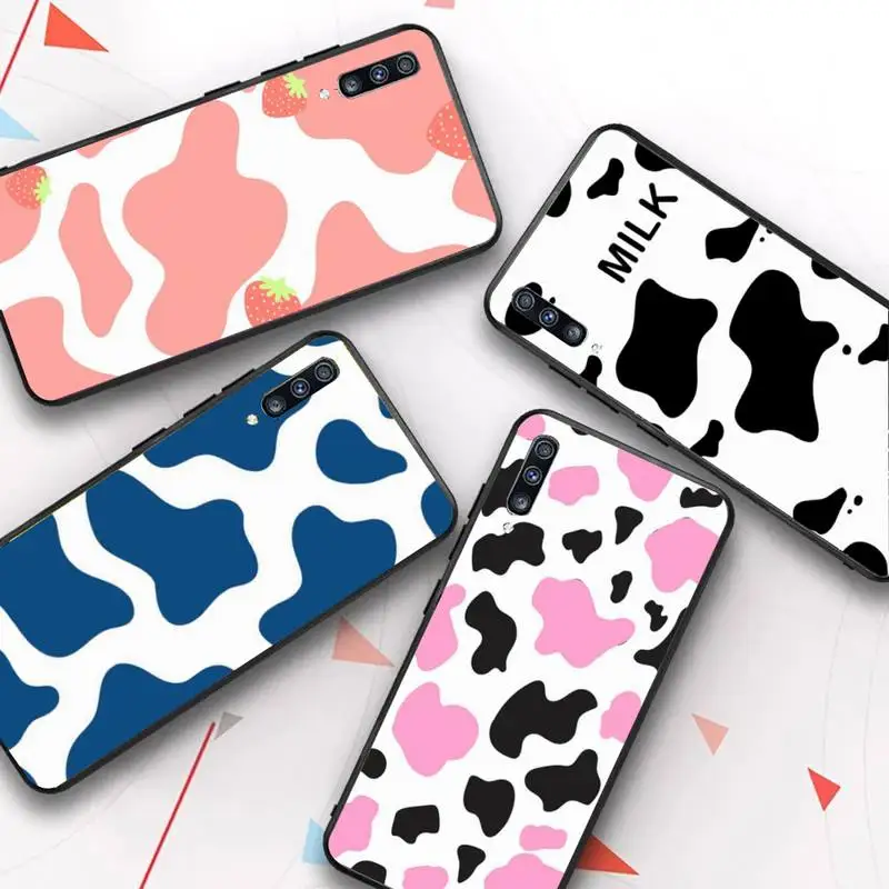 

White Black Cow Symbol Pattern Print Phone Case for Samsung Galaxy A51 30s a71 Soft Silicone Cover for A21s A70 10 A30 Capa