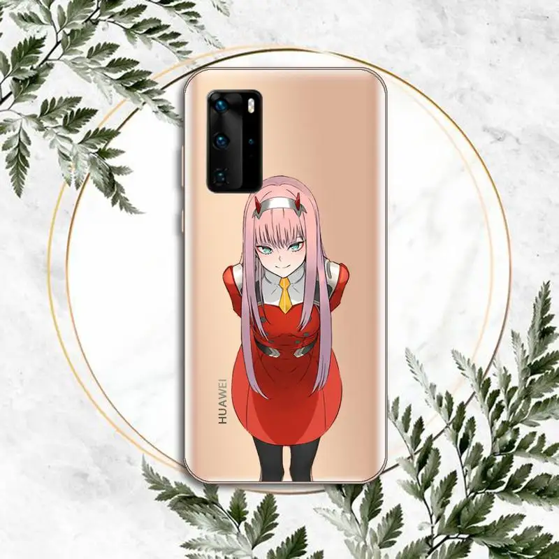 

Zero Two Darling in the FranXX Anime Phone Case Transparent for Huawei P honor 8 10i 20 30 40 smart 2019