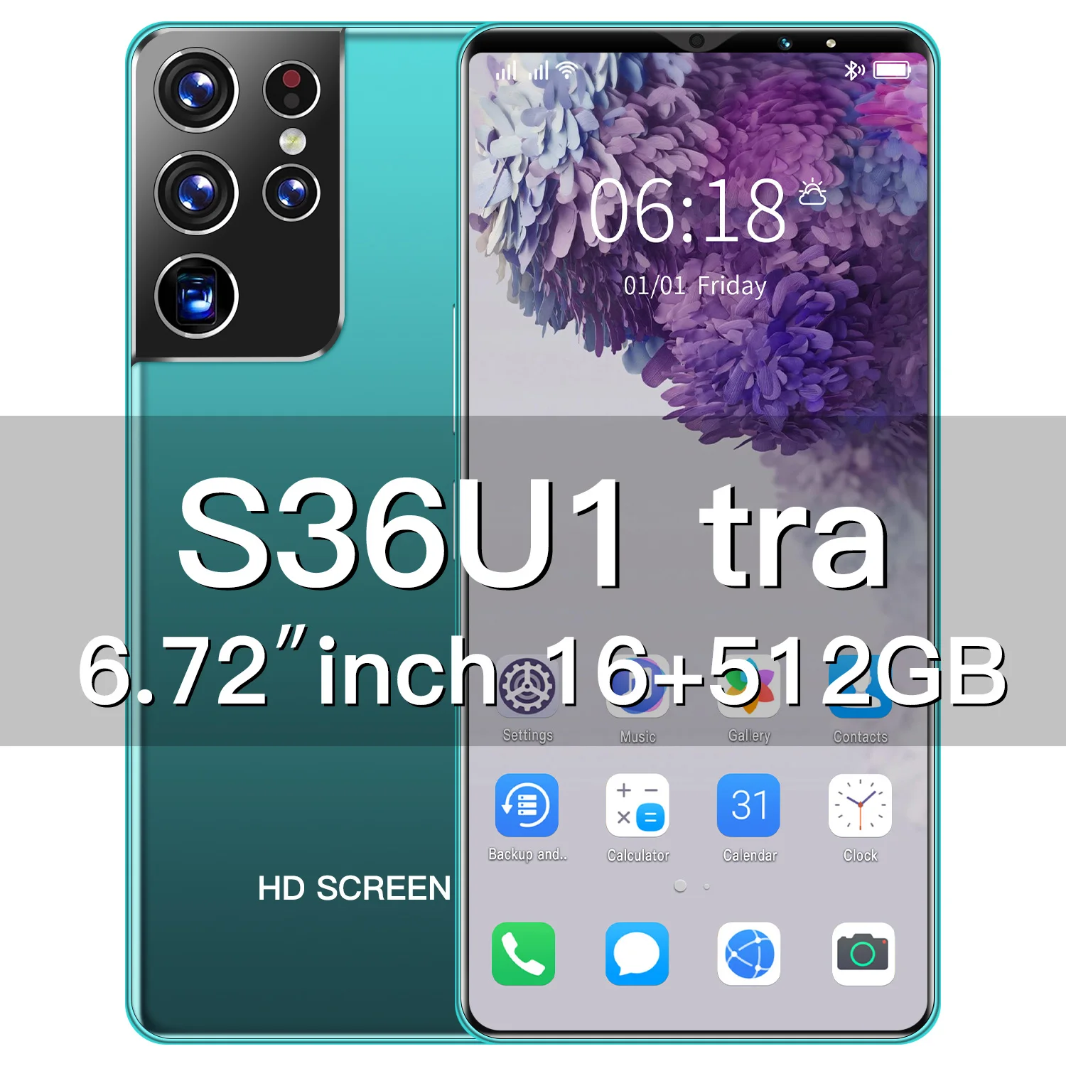

Global Version Galay S36U1tra 5G Dual Sim Unlocked Cellphone Mobile Phones Smartphone 16GB RAM 512GB ROM