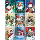 Полноразмерная Алмазная картина 5D сделай сам, вышивка крестиком, снеговик, 3D Алмазная картина, картины стразы, вышивка, рождественские подарки