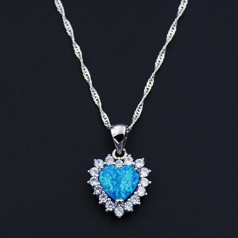 Модные романтические циркониевые кулоны в виде сердца ожерелье классическое