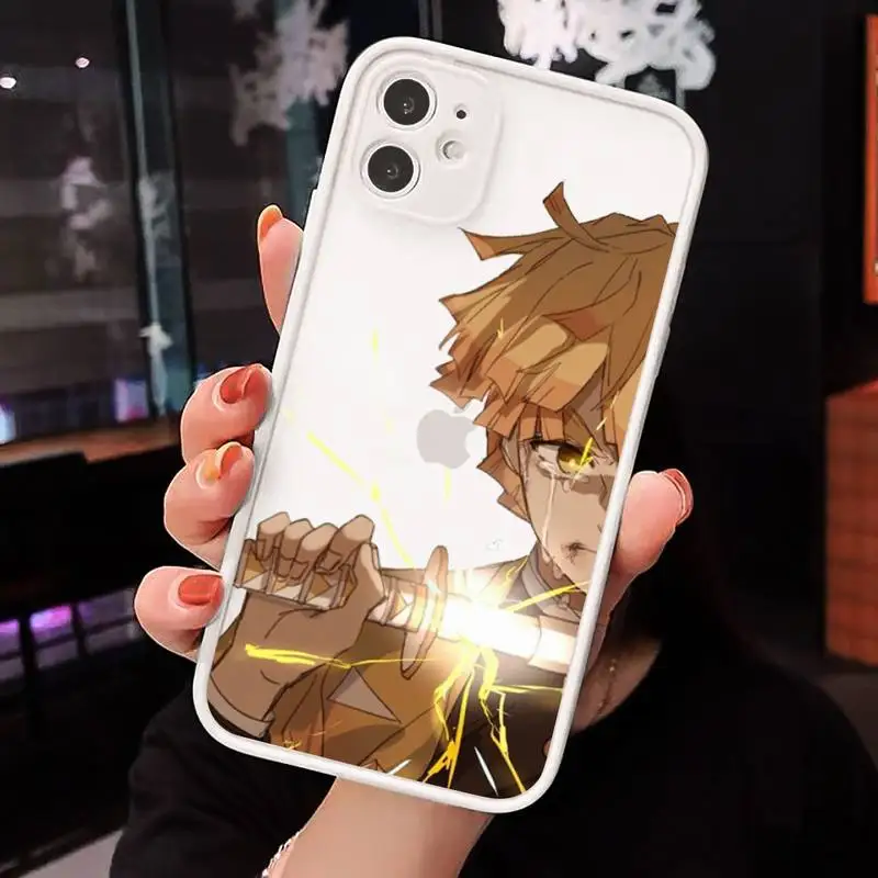 

Kamado Nezuko Kimetsu no Yaiba Demon Slayer anime Phone Cases matte transparent For iphone 7 8 11 12 plus mini x xs xr pro max