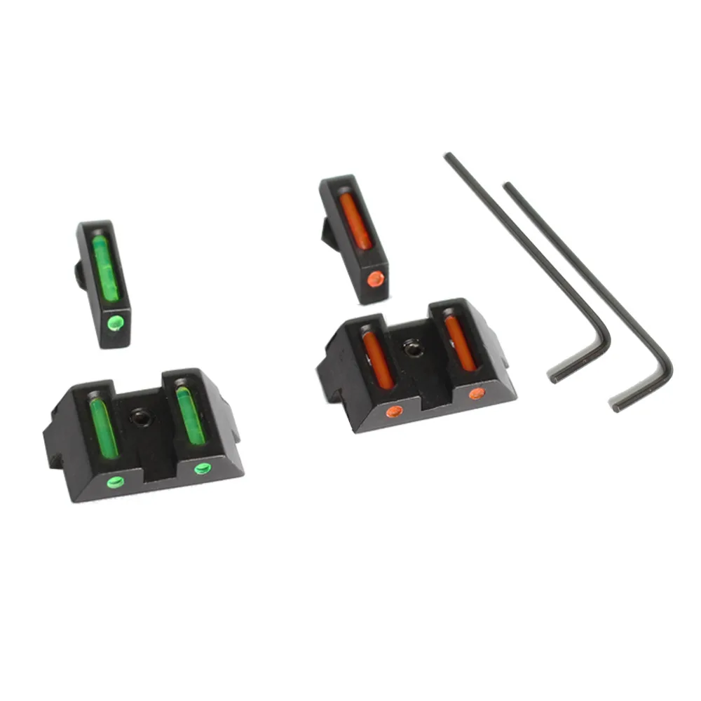 

Tactical Glock Fiber Optics Front Rear Sights Red Green Fiber Sight Hunting Gun Accessories