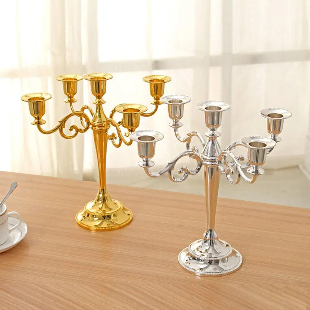 Antique Retro 3/5-Arm Candle Holder Metal Candlesticks Romantic Dinner Holders Table Decor Wedding Home Decoration | Дом и сад