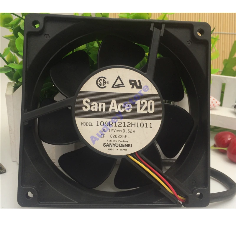 Sanyo 109R1212H1011 DC12V 0.52A 3 проводной охлаждающий вентилятор 3000 об/мин 126.6CFM