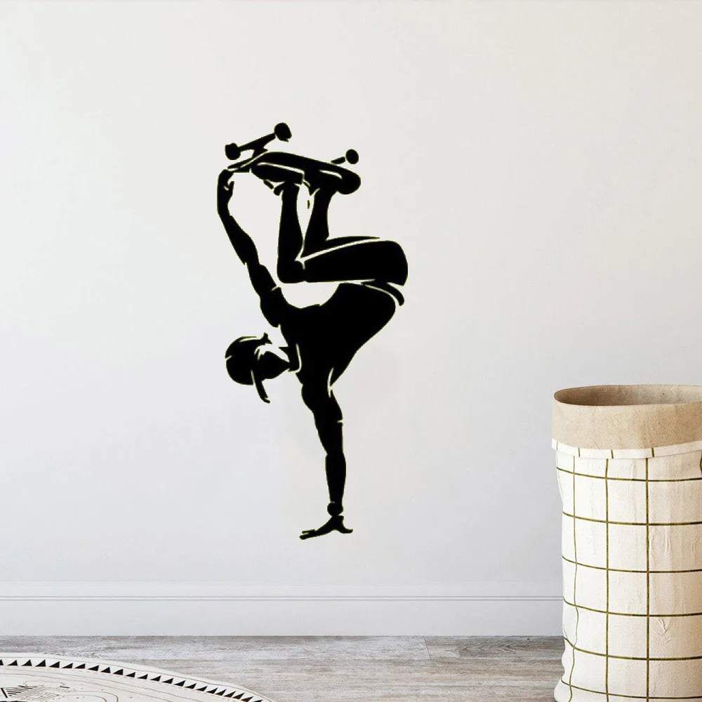 Скейтборд скейтборд скейтбординг Наклейка на стену Спортивная для гостиной