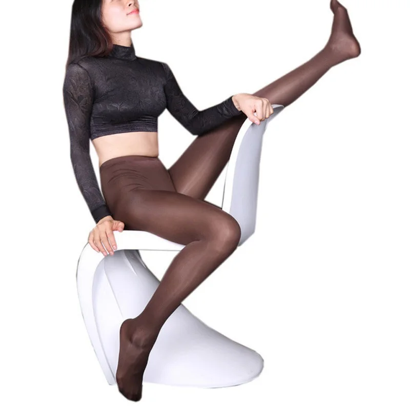 

High Waist Sexy Women Legging MIlk Ice Silk Smooth Transparent See Through Pantyhose leggings Full Length Stockings Pants M30