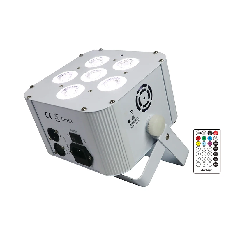 1 шт. Pro Smart мобильный телефон Wifi программное управление 6x18W cube Quad LED Par battery wireless
