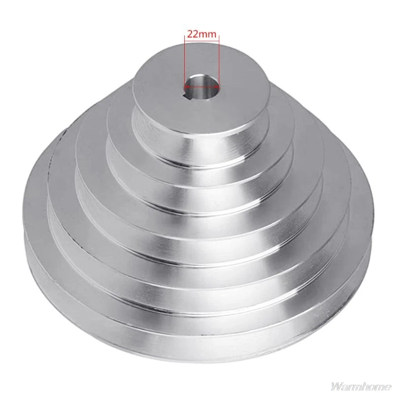 

Aluminum A Type 5 Step Pagoda Pulley Wheel 150mm Outer Diameter for V-shaped Timing Belt N25 20 Dropshipping