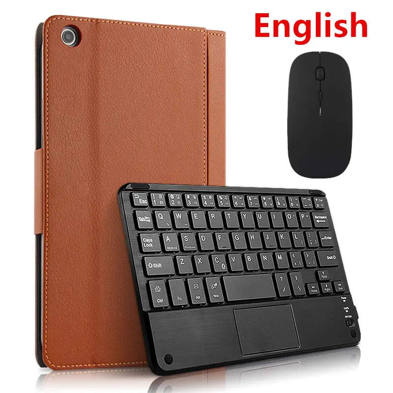 brown mouse English Чехол с Bluetooth клавиатурой для huawei Mediapad M3 lite 8,0 Молодежный защитный чехол из ПУ кожи cpn-w09 al00 " чехол для планшета s - Цвет: brown mouse English