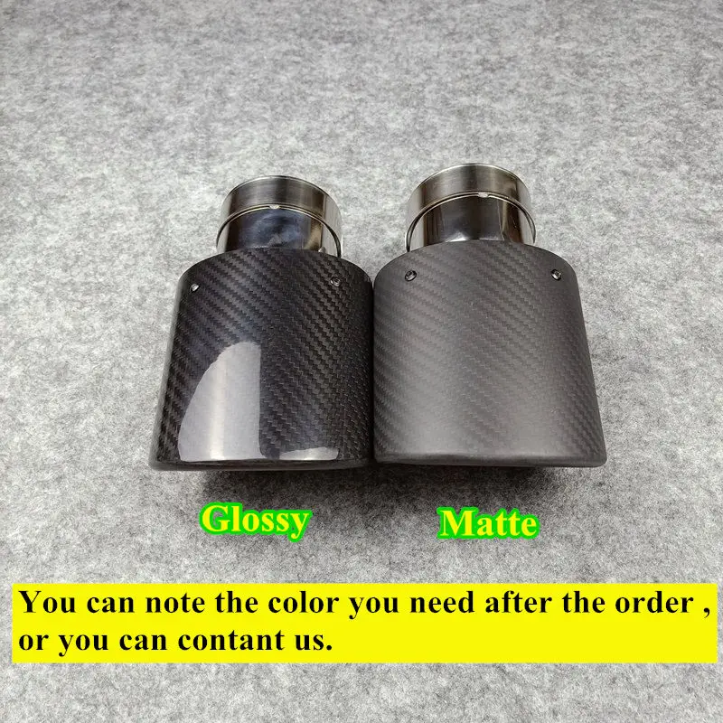

Car Muffler Car Universal Carbon Fiber Stainless Steel Matte/Glossy Outlet 75-105/95-115MM Exhaust tips Tailpipe