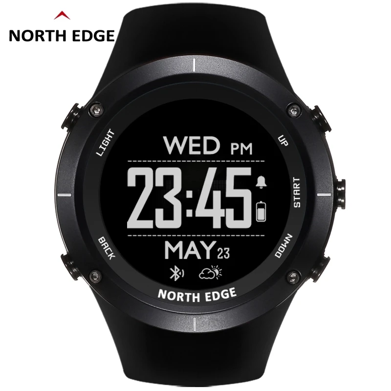 NORTH EDGE мужские спортивные цифровые часы gps пульсометр бег плавание часы альтиметр барометр компас термометр шагомер